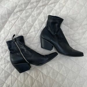 Dolce Vita black western sock booties